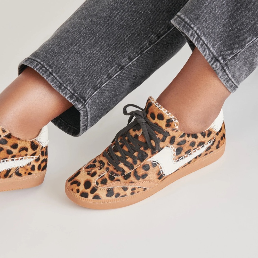 Notice Stitch Genuine Calf Hair Sneaker